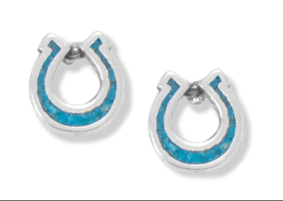 Tilly Turquoise Horseshoes Studs