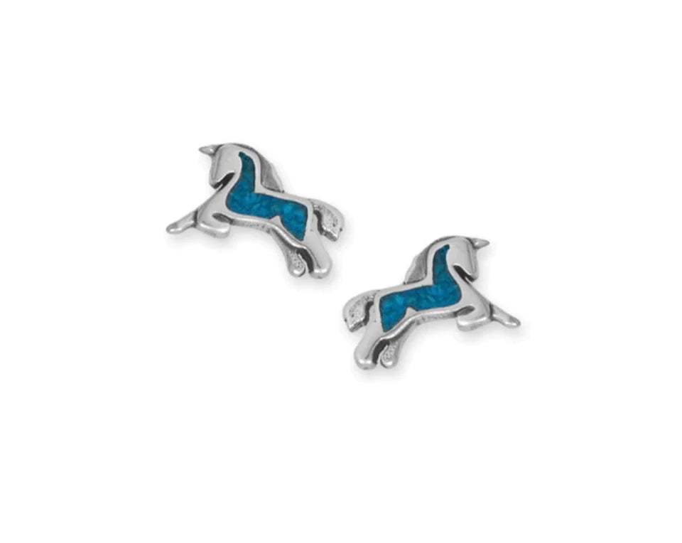 Tess Turquoise Unicorn Studs