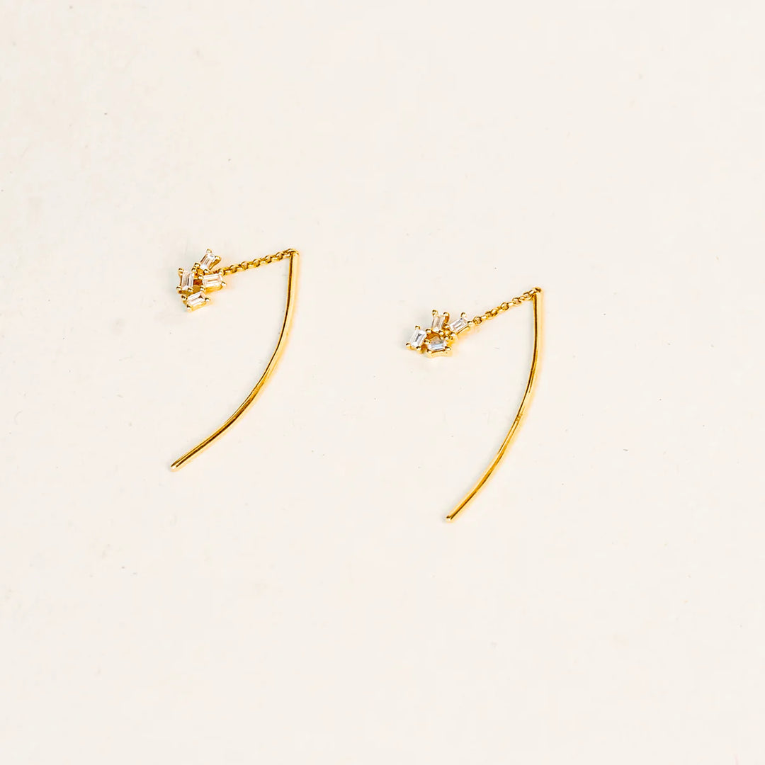 Destiny Diamond Baguette Threader Earrings