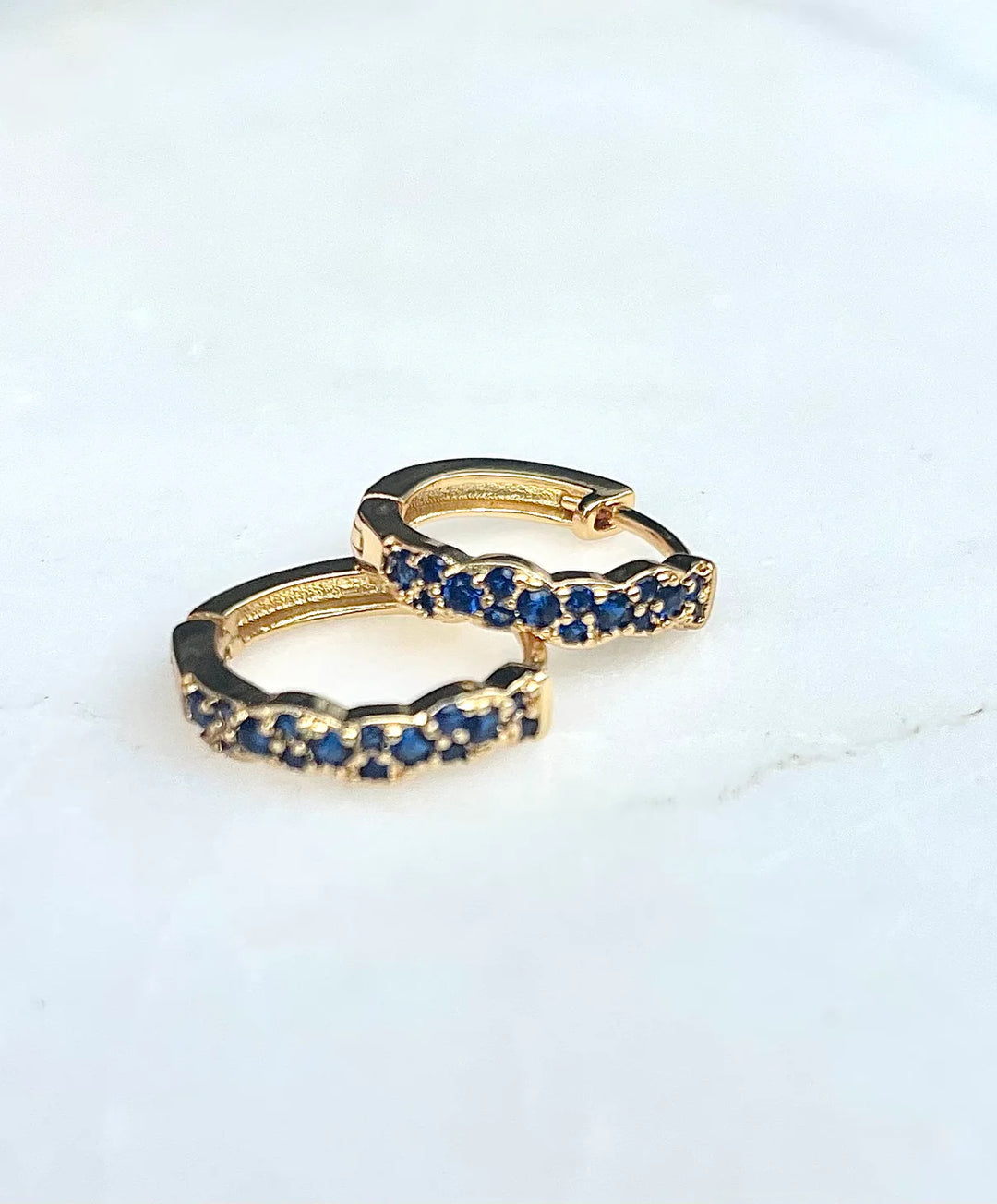 Bethany Sapphire Hoop Studs