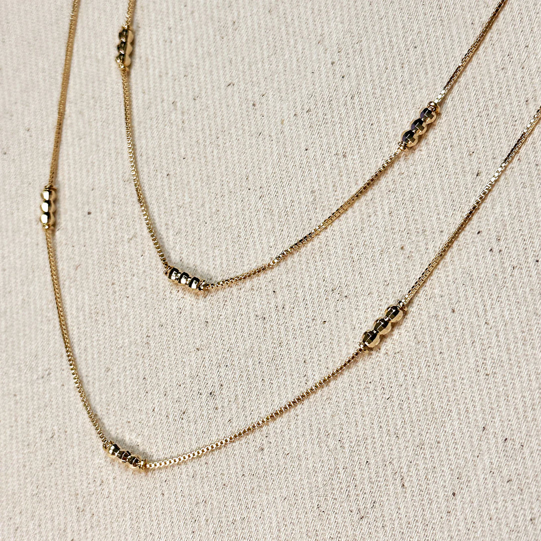 Bardot Bead Detailed Box Chain Necklace