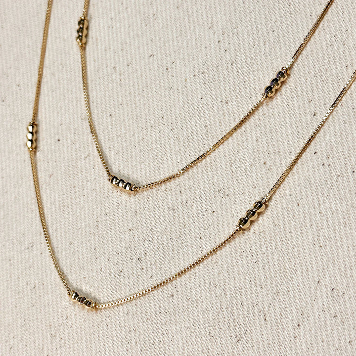 Bardot Bead Detailed Box Chain Necklace
