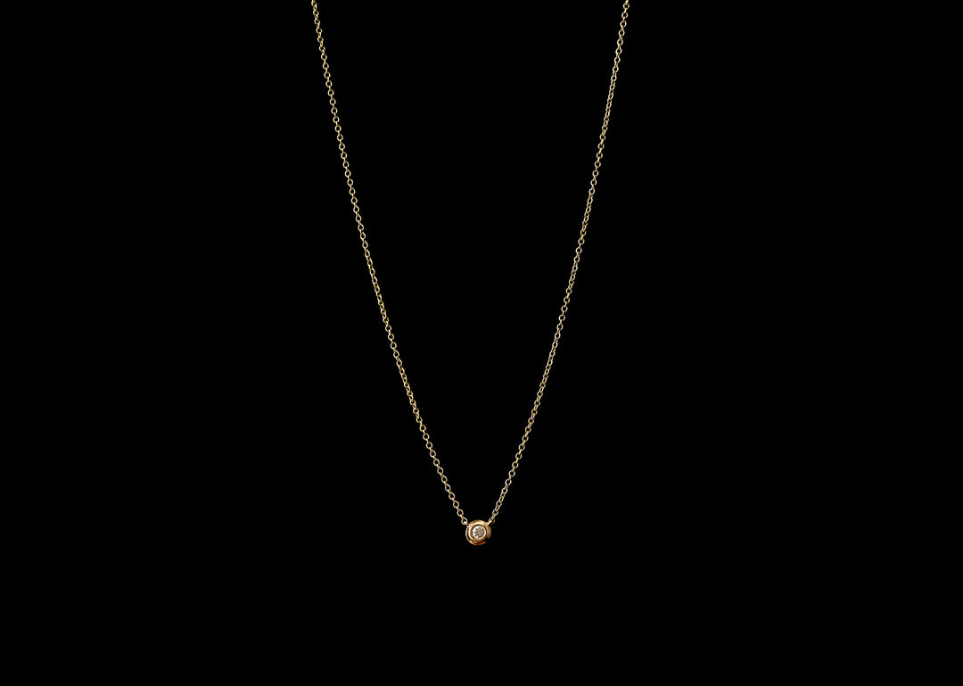 Olivia One Bezel Diamond Necklace