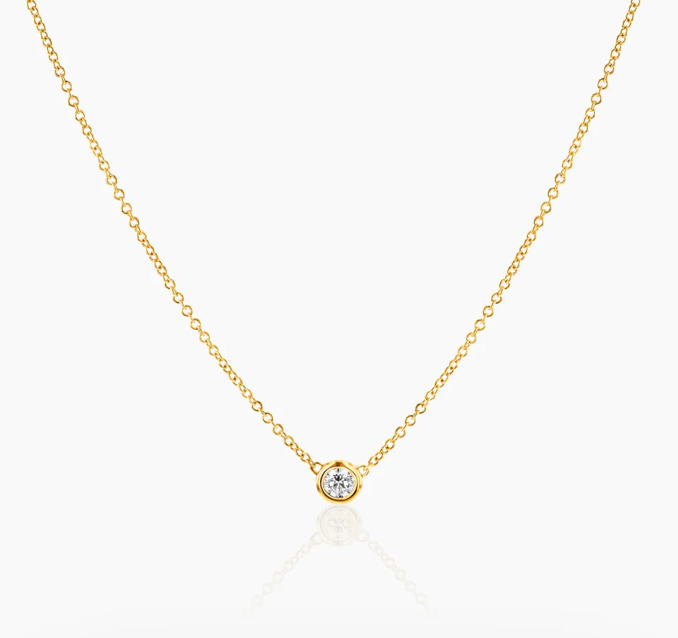 Olivia One Bezel Diamond Necklace