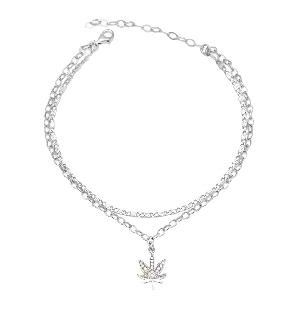 Dainty Bud Leaf Anklet