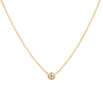Olivia One Bezel Diamond Necklace