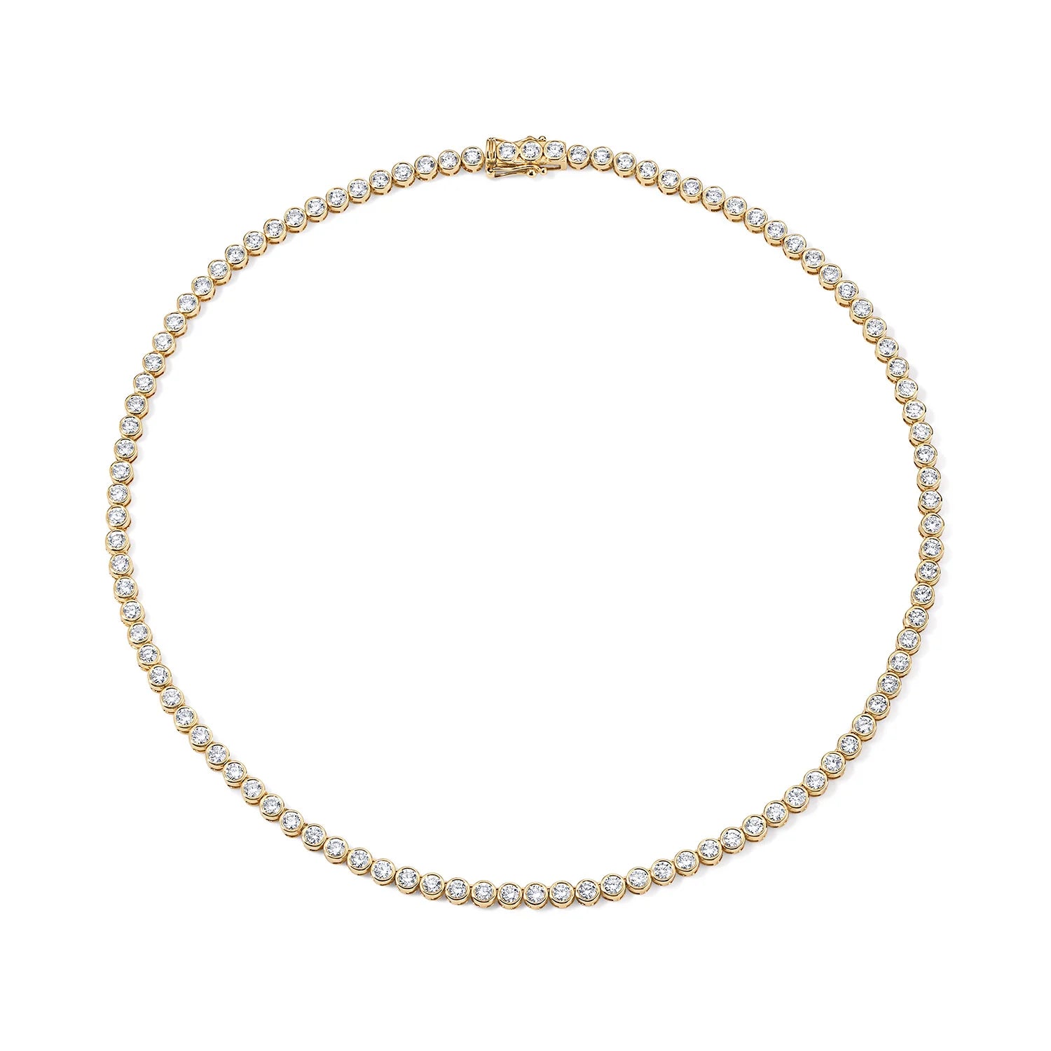 5mm Rola Round Bezel Tennis Necklace