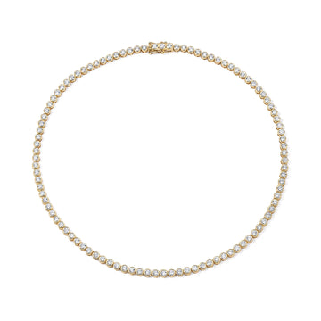 5mm Rola Round Bezel Tennis Necklace