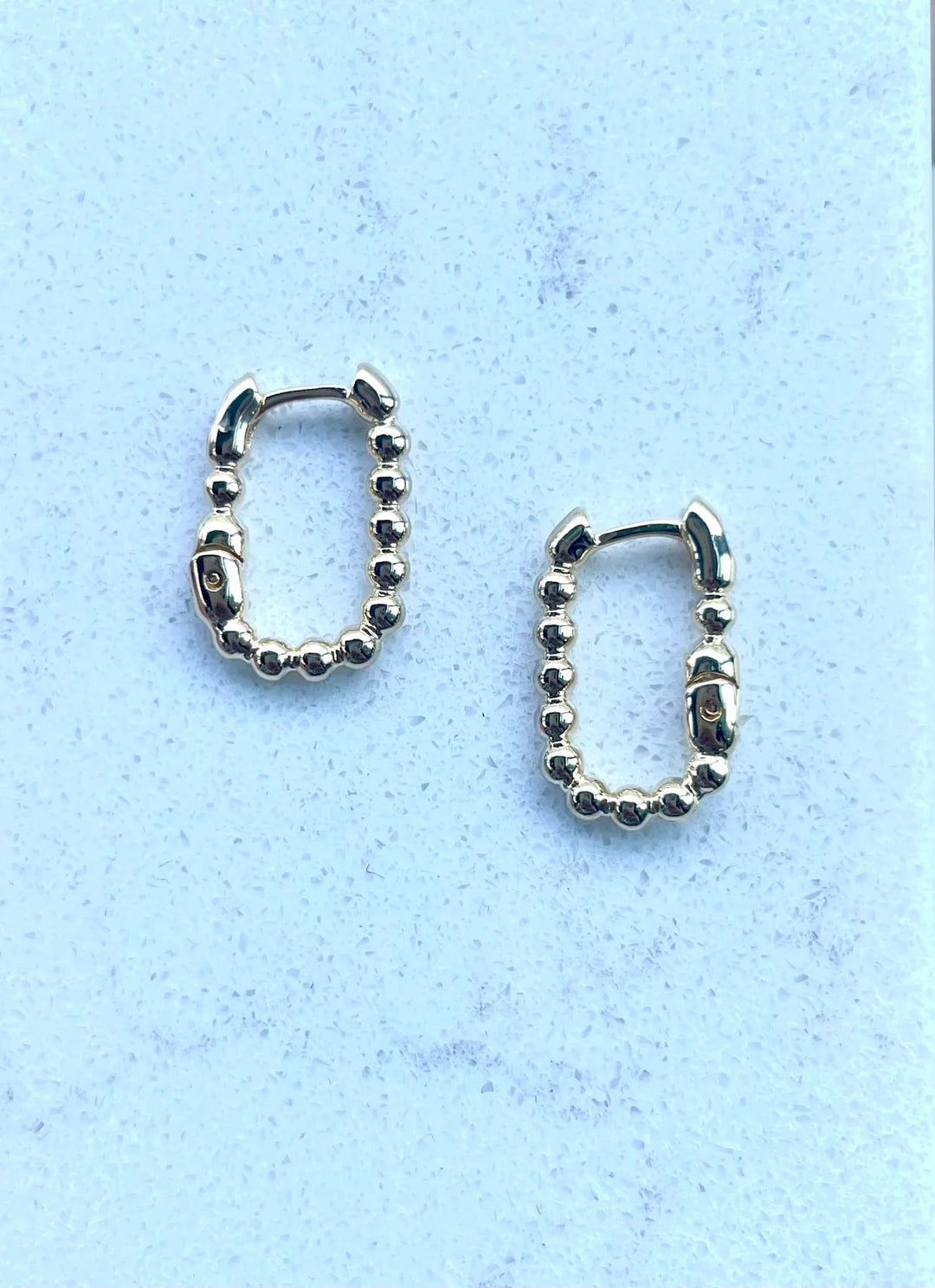 Earrings - NEW! Earrings & Studs in 18K Gold Filled - beaded hoops