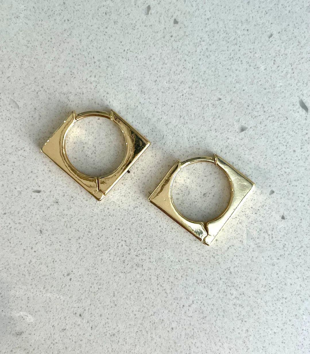 Earrings - NEW! Earrings & Studs in 18K Gold Filled - square hoops