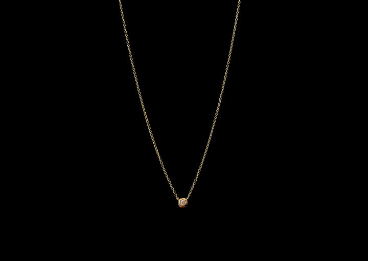 Olivia One Bezel Diamond Necklace