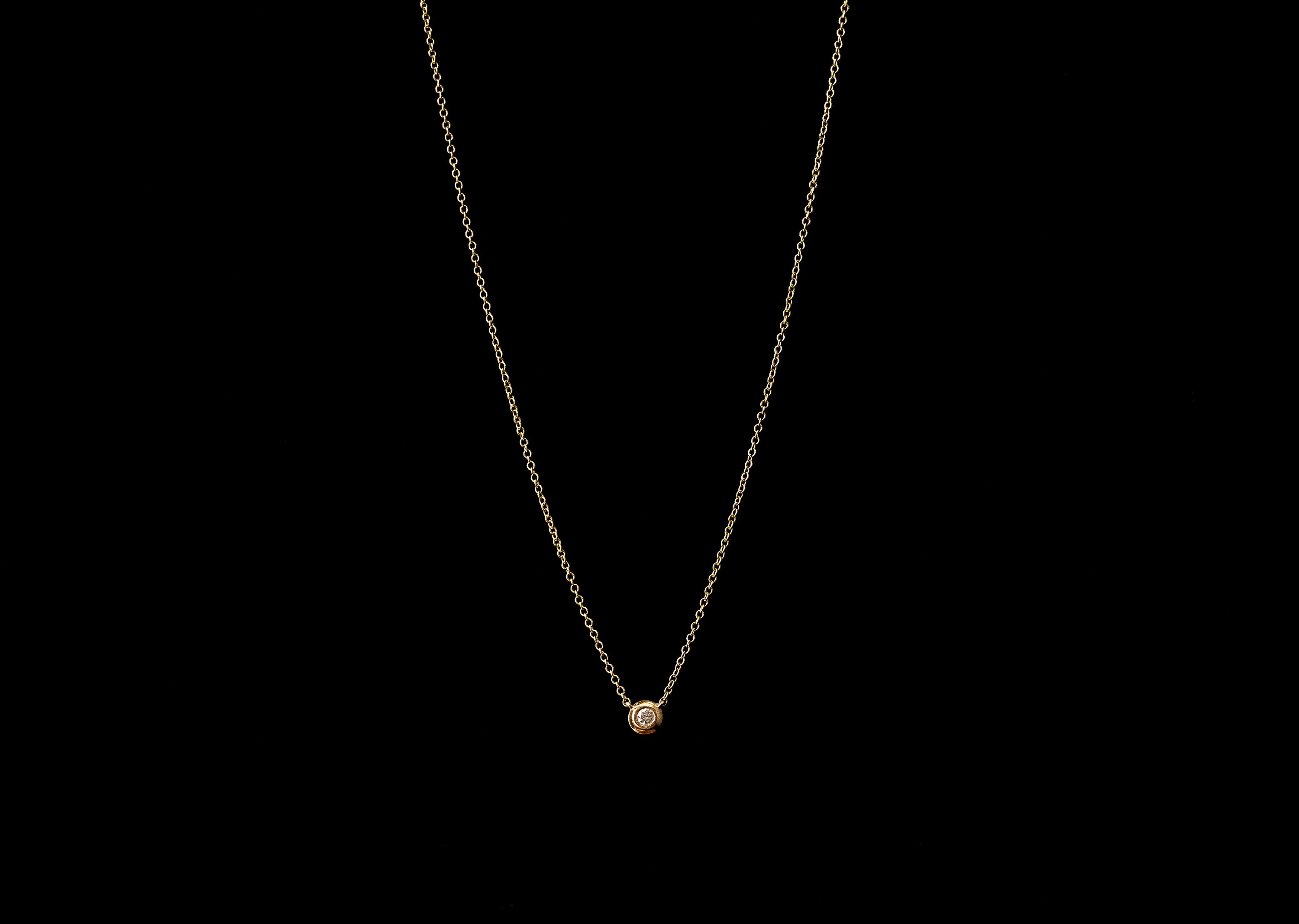 Olivia One Bezel Diamond Necklace