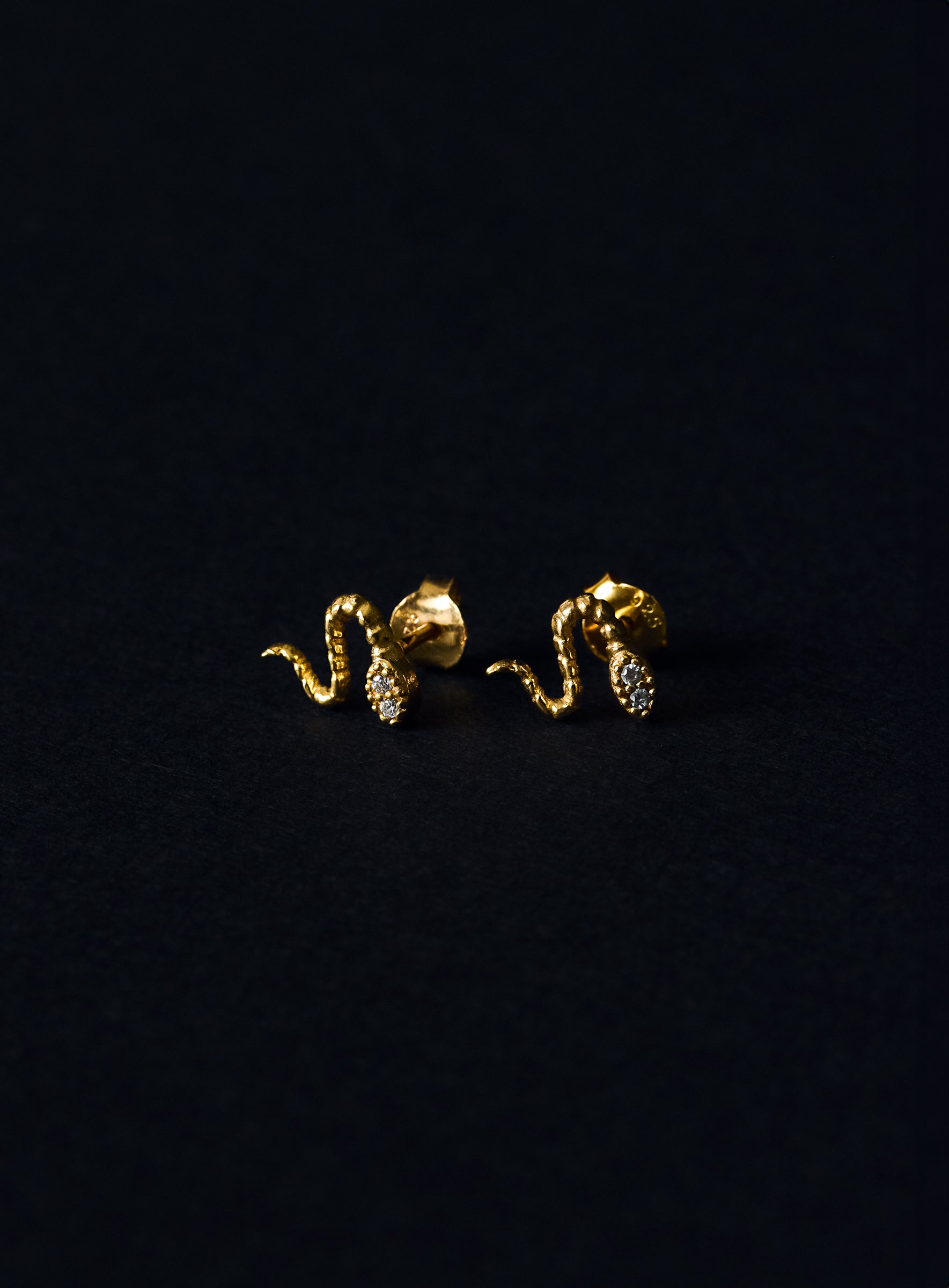Hillary Hammered Snake Studs