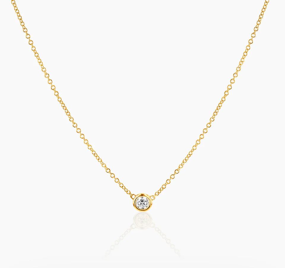 x FINE JEWELRY 14kg One Bezel Diamond Necklace