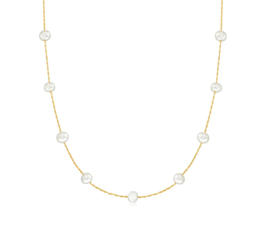 Necklace - Gold Filled Pearl Strand