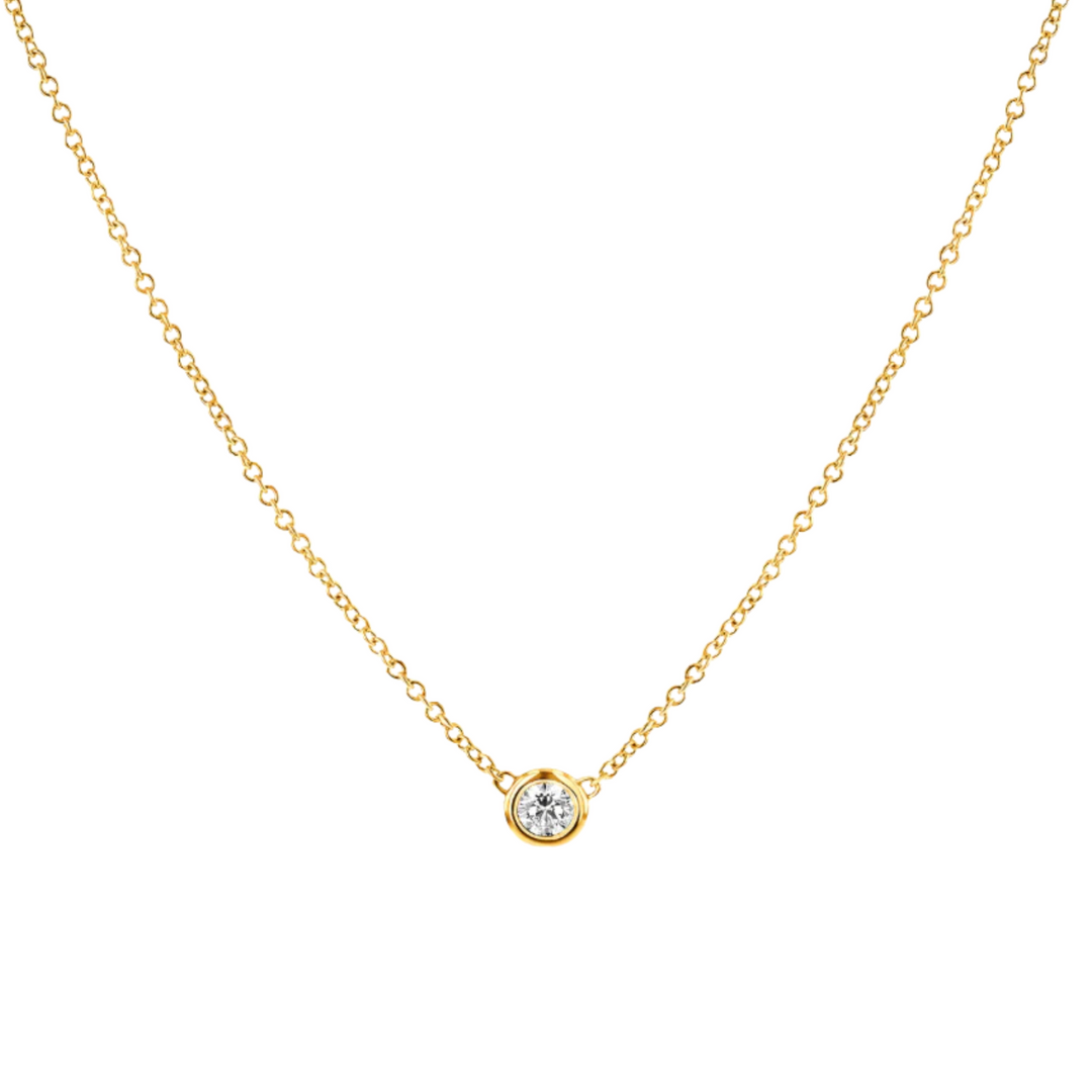 Olivia One Bezel Diamond Necklace