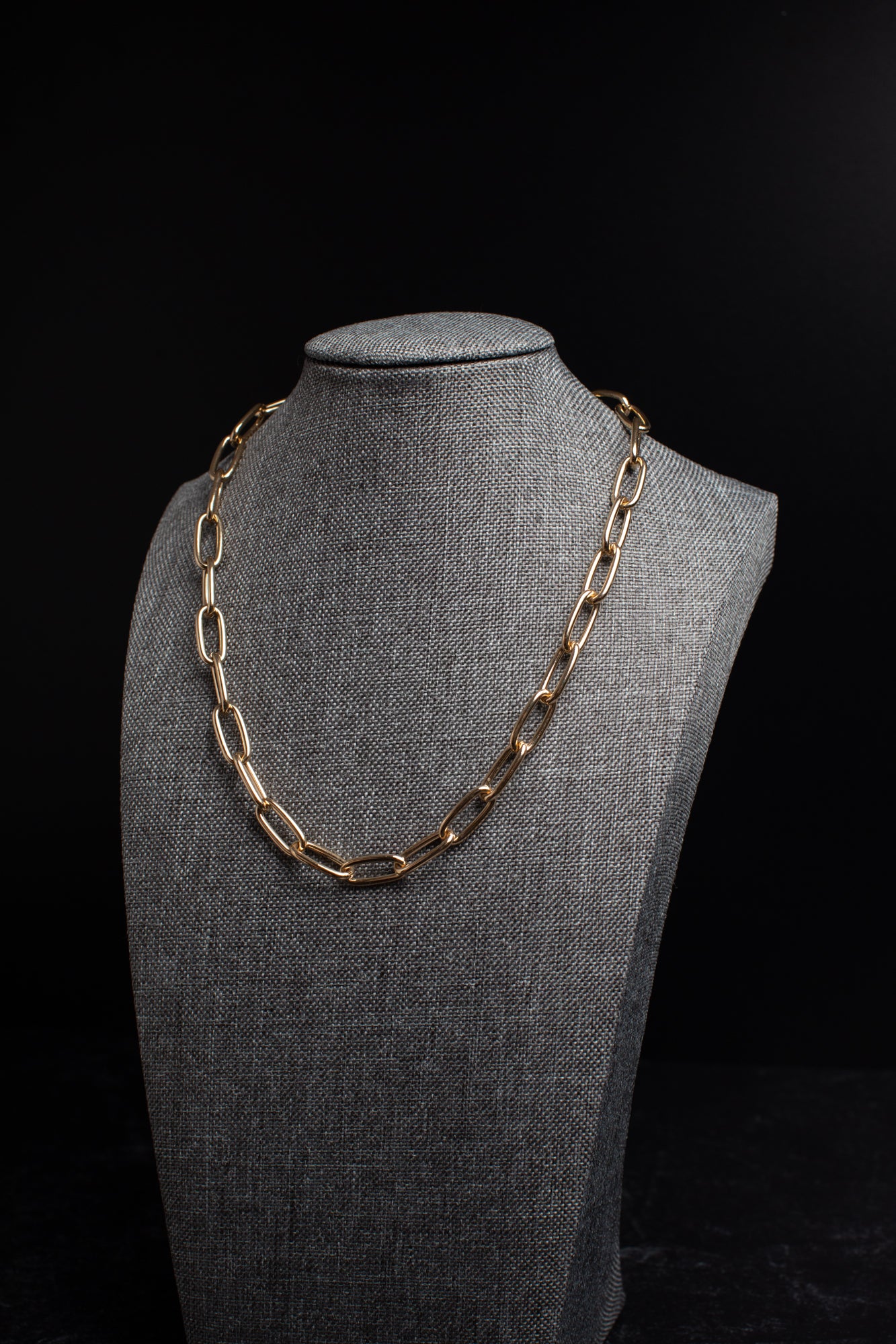 Aria Gold Large Open Link Chain Necklace