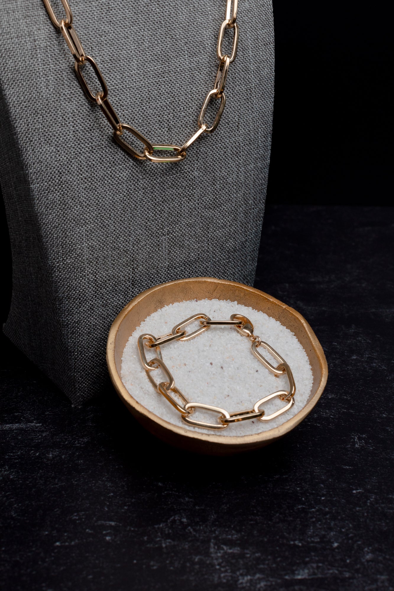 Emma Large Open Link Chain Necklace & Bracelet Set