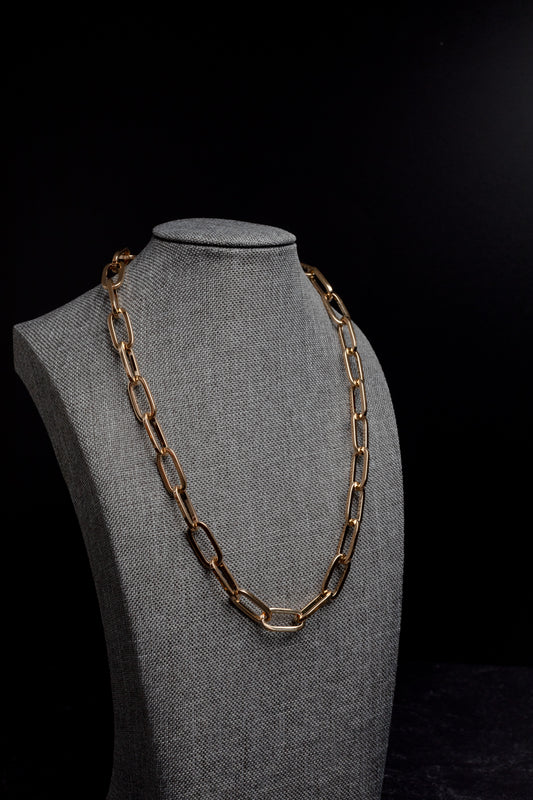 Emma Extra Gold Large Open Link Chain Necklace