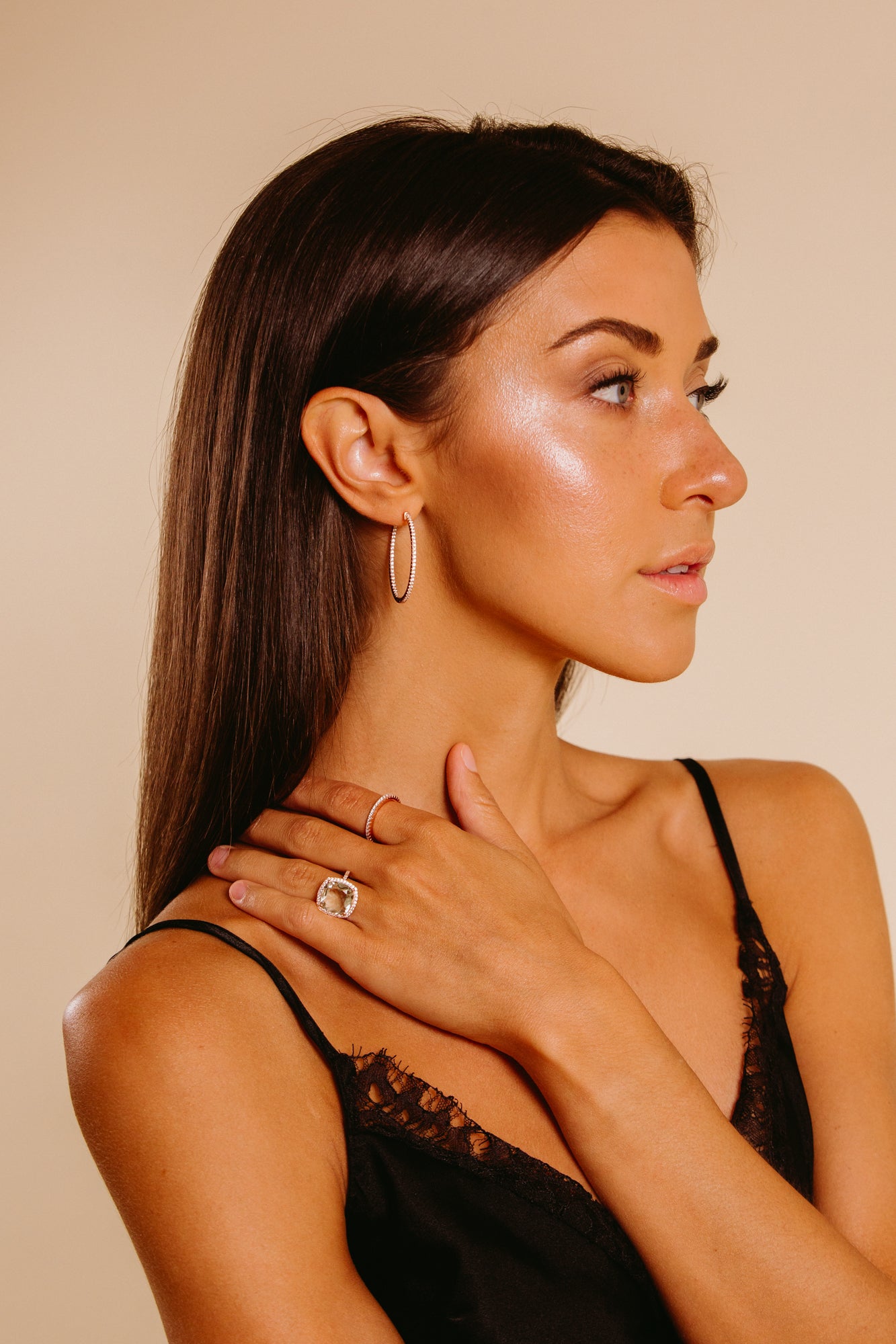 Caroline Diamond Hoops