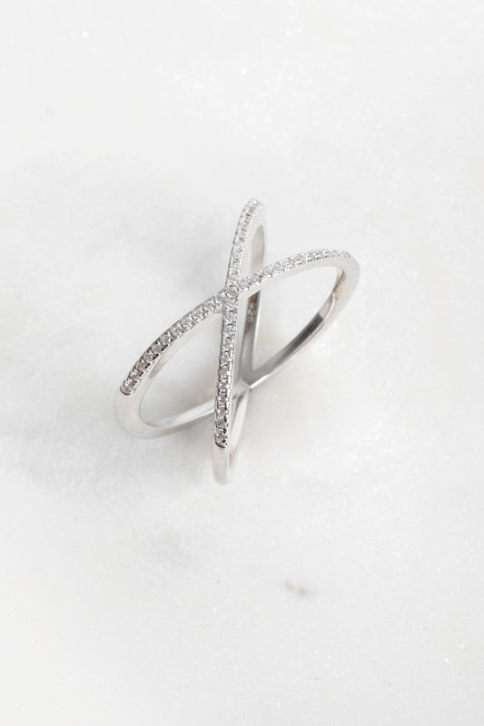 Diana Overlapping X CZ Ring